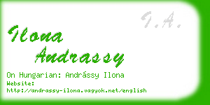 ilona andrassy business card